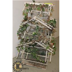 LARGE DECORATIVE WOOD BIRD CASE, COMES