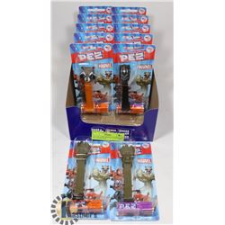 LOT OF 12 EW MARVEL SUPERHERO PEZ DISPENSERS