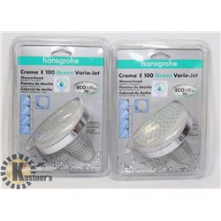 2 HANSGRONE CROMA E-100 GREEN SHOWER HEADS