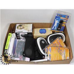 BOX OF CELL PHONE ACCESSORIES
