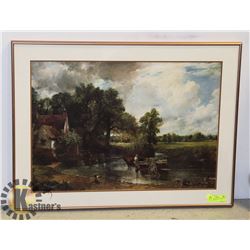 THE HAY WAIN FRAMED PRINT ON CANVAS BY JOHN