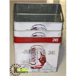 4 METAL BEER CHILLER BINS