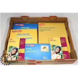 FLAT OF ASSORTED PHOTO PAPER