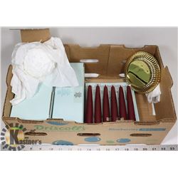 FLAT OF NEW PARTYLITE: INCLUDES 3" BRASS HOLDER,