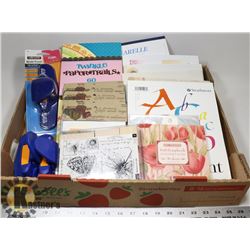 FLAT OF CRAFTING AND SCRAPBOOKING SUPPLIES
