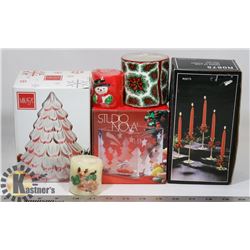 FLAT OF CANDLES AND CANDLE HOLDERS INCLUDING