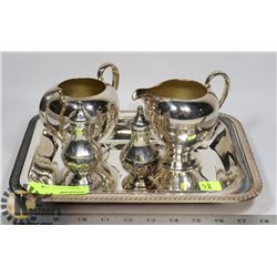 SILVER PLATE SERVING SET