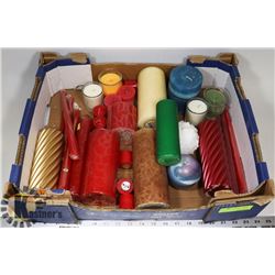 LARGE FLAT OF ASSORTED CANDLES