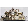 Image 1 : SILVER PLATE TEA SERVING SET