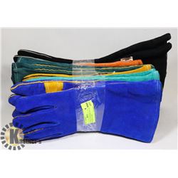 6 PAIRS OF NEW WORK AND OR WELDING GLOVES