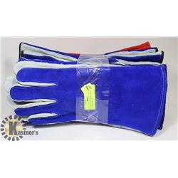 6 PAIRS OF NEW WORK AND OR WELDING GLOVES