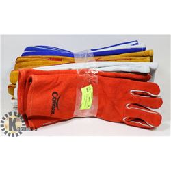 6 PAIRS OF NEW WORK AND OR WELDING GLOVES