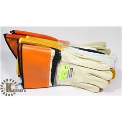 6 PAIRS OF NEW WORK AND OR WELDING GLOVES