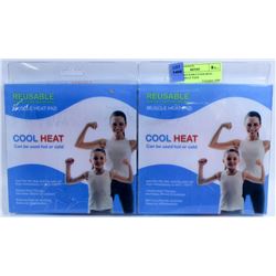 PAIR OF REUSABLE MUSCLE HOT / COLD PADS
