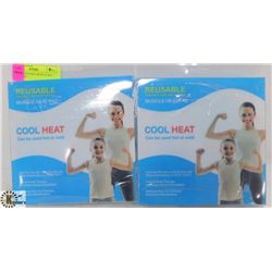 PAIR OF REUSABLE MUSCLE HOT / COLD PADS