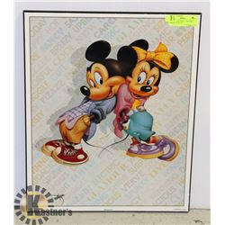 MICKEY AND MINNIE  PICTURE FRAME 20" BY 16"