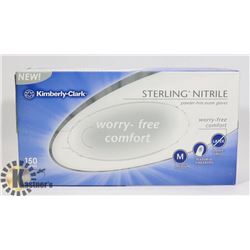 1 BOX OF  MEDIUM  SIZED EXAM GLOVES - KIMBERLY
