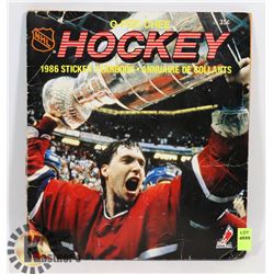 1986 NHL HOCKEY STICKER YEARBOOK