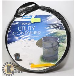 POP-UP UTILITY CONTAINER / GARBAGE CAN CAMPING