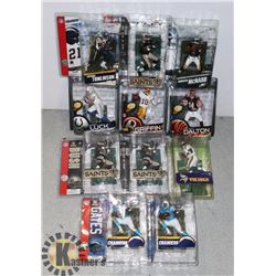 LOT OF 11 SEALED FOOTBALL MCFARLANE FIGURES