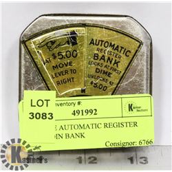 ANTIQUE AUTOMATIC REGISTER DIME COIN BANK