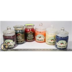 LOT OF 6 RICHLY SCENTED CANDLES