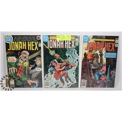 LOT OF 3 VINTAGE DC JONAH HEX 40 CENT COMIC BOOKS