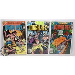 LOT OF 3 VINTAGE DC JONAH HEX 40 CENT COMIC BOOKS