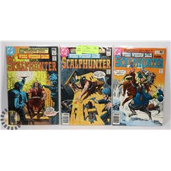 LOT OF 3 VINTAGE DC SCALPHUNTER 40 CENT COMIC