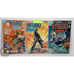 LOT OF 3 VINTAGE DC WEIRD WAR TALES 40 CENT COMIC