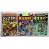 Image 1 : LOT OF 3 VINTAGE DC THE HOUSE OF MYSTERY 40 CENT