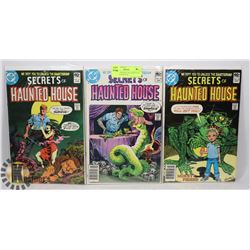 LOT OF 3 VINTAGE DC SECRETS OF HAUNTED HOUSE 40