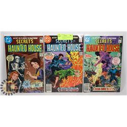 LOT OF 3 VINTAGE DC SECRETS OF HAUNTED HOUSE 40