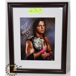 WWE HALL OF FAMER BRETT THE HIT MAN HEART SIGNED