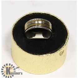 NEW" STAINLESS STEEL RING SIZE 71/2 "WITH  BOX