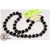 Image 1 : BLACK BEADED NECKLACE & EARRING SET