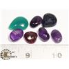 Image 1 : #40-GREEN ONYX/SAPPHIRE/AMETHYST/RUBY 100ct