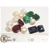 Image 1 : #36-GREEN EMERALD/RED RUBY/BLUE SAPPHIRE 159ct