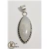Image 1 : #64-NATURAL MOONSTONE PENDANT -.925 SILVER PLATED
