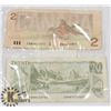 Image 2 : 1979 CANADIAN $20 BILL & 1986 CANADIAN $2 BILL