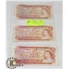 Image 1 : LOT OF 3 1974 CANADIAN $2 BANK NOTES