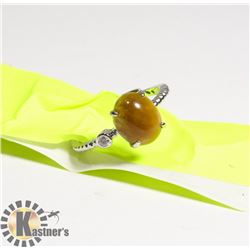 NATURAL STONE TIGER EYE RING FOR WOMEN