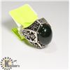 Image 1 : NATURAL NEPHRITE JADE 925 SILVER SIZE 12 MEN'S