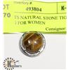 Image 1 : PENDANTS NATURAL STONE TIGER EYE RING FOR WOMEN