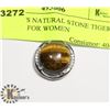 Image 1 : PENDANTS NATURAL STONE TIGER EYE RING FOR WOMEN