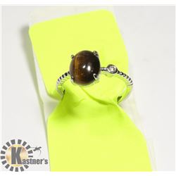 NATURAL STONE TIGER EYE RING FOR WOMEN