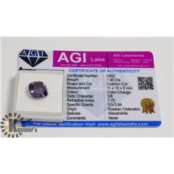 #182-ALEXANDRITE GEMSTONE 7.30ct