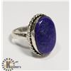 Image 1 : #56-LAPIS LAZULI GEMSTONE RING SIZE 6.5