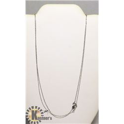 #76-STERLING SILVER NECKLACE 2pcs 18"