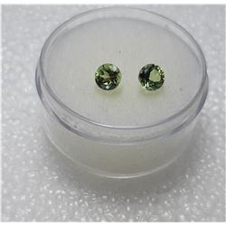 7)  LOT OF 2 MATCHED NATURAL ROUND